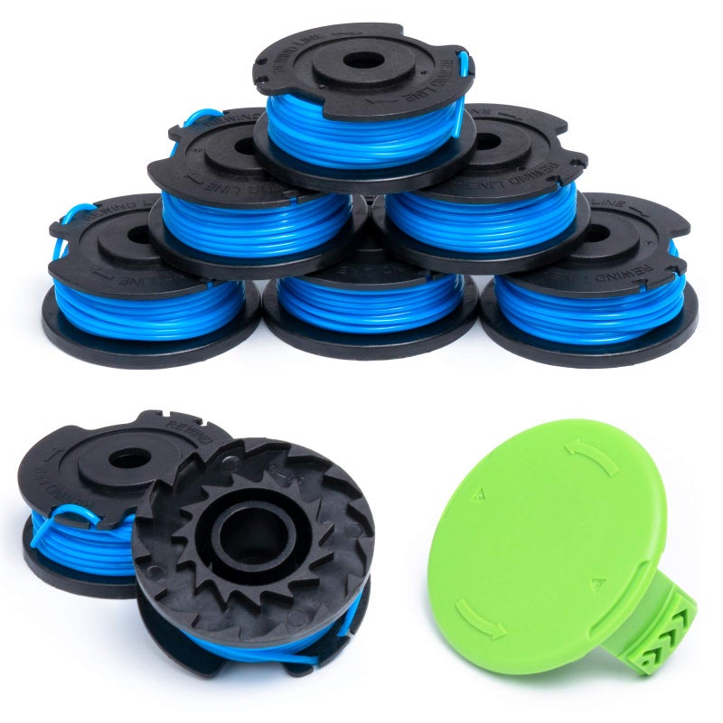 Future Way 8 Pack Weed Eater String Replacement for Greenworks 20V, 40V Single Line Cordless Trimmers, Plus 1 Cap - Image 1